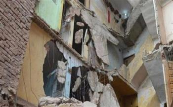 انهيار منزل في بني سويف.. والحماية المدنية تتدخل
