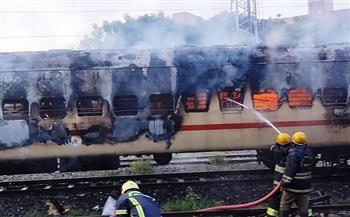 مصرع تسعة أشخاص جراء حريق في عربة قطار جنوبي الهند