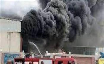 حريق هائل في أحد المصانع على طريق مصر الإسماعيلية