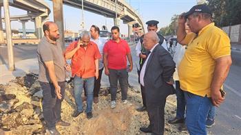 رئيس «القابضة للمياه» يتابع إحلال وتجديد خط 1200مم بشارع عبدالحميد بدوي 
