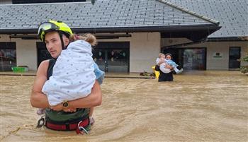 فيضانات تغمر مناطق في سلوفينيا وإجلاء محاصرين بالهليكوبتر