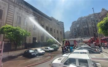 وزير الأوقاف يتفقد آثار حريق نشب بمبنى الوزارة