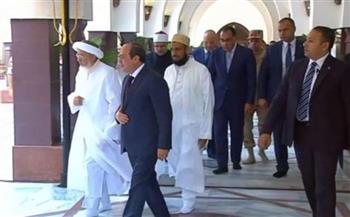 الرئيس السيسي يفتتح مسجد السيدة نفيسة بعد أعمال التطوير والترميم