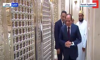 بالفيديو.. جولة تفقدية للرئيس السيسي لأعمال تطوير مسجد السيدة نفيسة