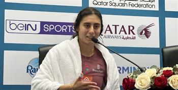 نور الشربينى:  جاهزه لنهائي بطولة قطر كلاسيك للإسكواش