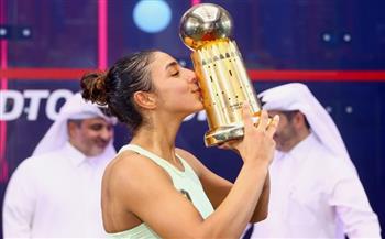 هانيا الحمامي: حققت حلمي بالفوز باللقب الأول في بطولة قطر للإسكواش 