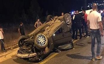 مصرع مسن وإصابة 3 آخرين في حادث انقلاب سيارة بسوهاج