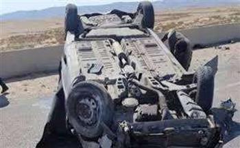 إصابة 4 أشخاص في حادث انقلاب سيارة ملاكي بطريق الدير بسوهاج