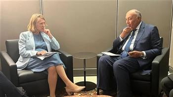وزير الخارجية يبحث مع نظيرته النرويجية سبل تعزيز العلاقات الثنائية 