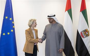 رئيس دولة الإمارات يستقبل رئيسة المفوضية الأوروبية