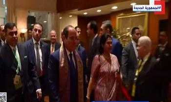الرئيس السيسي يصل مقر إقامته بالهند للمشاركة في قمة العشرين