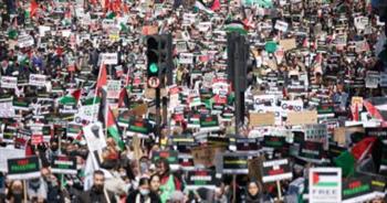 حملة التضامن مع فلسطين في إنجلترا تنظم مسيرة لوقف إطلاق النار على غزة