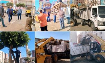 محافظ كفر الشيخ: رفع 1120 طن قمامة من الشوارع والميادين والطرق الرئيسية
