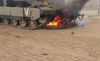 القسام تعلن استهداف دبابة «ميركافا» شمال خان يونس