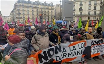 تظاهرات تحتج ضد قانون الهجرة في فرنسا 