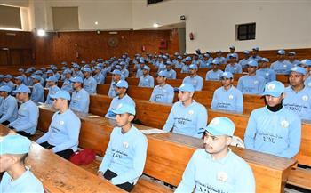 130 طالبا بجامعة الإسماعيلية الأهلية يؤدون التربية العسكرية