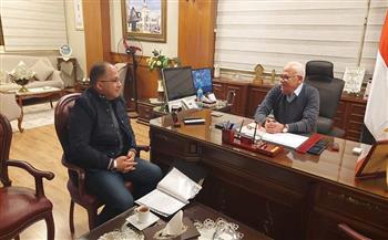 محافظ بورسعيد يستقبل النائب عادل اللمعي لمتابعة مشروعات التنمية المستدامة