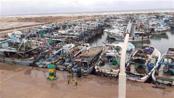 استمرار إغلاق ميناء الصيد البحري ببرج البرلس لسوء الأحوال الجوية