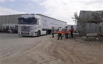 جمعية الهلال الأحمر الفلسطيني تواصل استلام شاحنات المساعدات