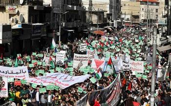مظاهرة حاشدة في الأردن دعما للمقاومة الفلسطينية