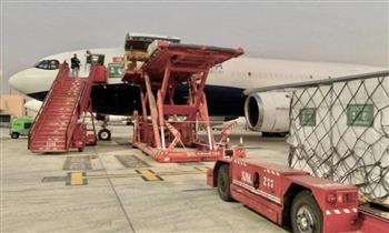 مطار العريش يستقبل طائرة مساعدات من السعودية لصالح الفلسطينيين في غزة