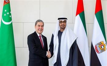 رئيس دولة الإمارات يستقبل رئيس مجلس الشيوخ في تركمانستان