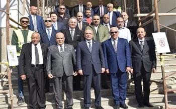 وزير العدل ومحافظ بورسعيد يتفقدان أعمال إنشاء محكمة مميكنة ومتطورة ببورفؤاد