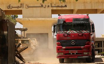 دخول 70 شاحنة مساعدات و4 وقود إلى قطاع غزة من ميناء رفح