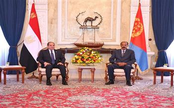 الرئيس السيسي يبحث مع رئيس إريتريا العلاقات الثنائية والأوضاع الإقليمية