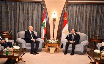 الرئيس السيسي يلتقي رئيس الوزراء اللبناني على هامش القمة العربية الإسلامية 