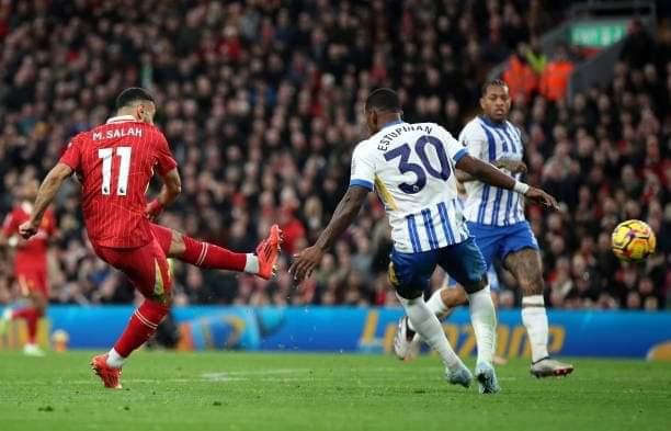 محمد صلاح يسجل الهدف الثاني لليفربول أمام برايتون في الدوري الإنجليزي 