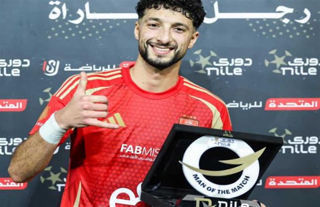 وسام أبو علي رجل مباراة الأهلي وسيراميكا في الدوري الممتاز