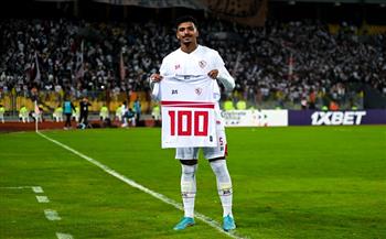   حسام عبد المجيد يحتفل بالوصول للمباراة رقم 100 في مسيرته مع الزمالك