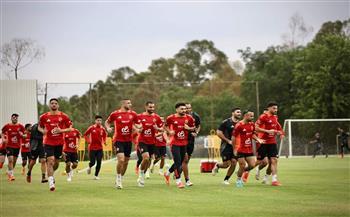 في حضور القنصل المصري.. الأهلي ينهي مرانه الأول في جنوب افريقيا 