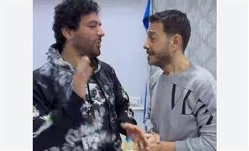 أحمد زاهر ينشر فيديو جديداً من كواليس مسلسل «محارب» برفقة حسن الرداد 