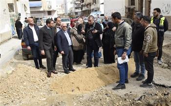 محافظ بورسعيد يتابع سير العمل في تطوير ورفع كفاءة منطقة زمزم