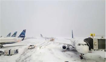 إلغاء أكثر من 1000 رحلة جوية في أمريكا بسبب عاصفة ثلجية 