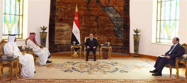 الرئيس السيسي يستقبل رئيس مجلس الوزراء القطري لبحث وقف إطلاق النار في غزة
