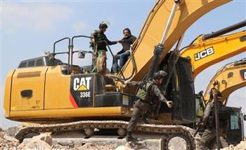 الاحتلال الاسرائيلي يستولي على معدات بناء غرب سلفيت