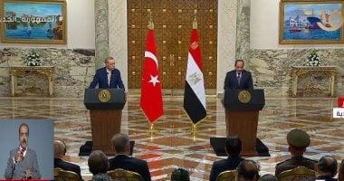 الرئيس السيسي: نعتز بالتعاون مع تركيا من أجل النفاذ السريع للمساعدات إلى غزة