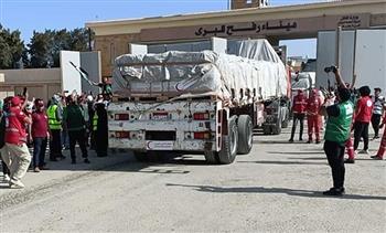 إدخال 123 شاحنة مساعدات لقطاع غزة عبر ميناء رفح البري