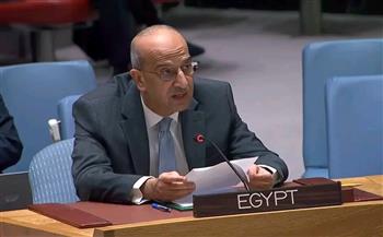 مندوب مصر بمجلس الأمن: نناشد إنقاذ خيار السلام عبر الإنفاذ الفوري لوقف إطلاق النار بغزة