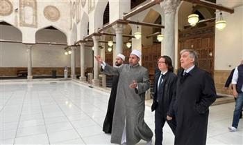 رئيس تركيا السابق يزور الجامع الأزهر