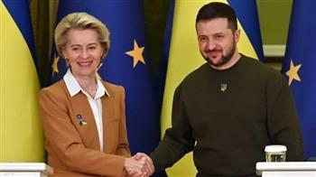 فون دير لاين تصل إلى كييف للتباحث مع الرئيس الأوكراني