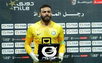 محمد أبو جبل أفضل لاعب في مباراة البنك الأهلي والاتحاد