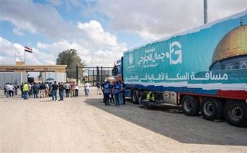 مصدر مسؤول يكشف حقيقة استهداف إسرائيل لشاحنة مساعدات مصرية شمال غزة