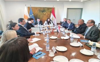 وزير الخارجية ونظيره القبرصي يبحثان سبل الارتقاء بالعلاقات الاستراتيجية والأزمة في غزة