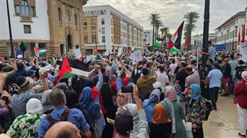 آلاف المغاربة يشاركون في وقفات تضامنية مع غزة