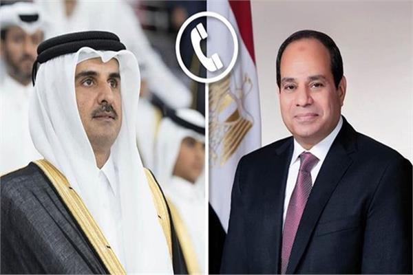 بمناسبة رمضان.. الرئيس السيسي وأمير قطر يتبادلان التهنئة هاتفيًا