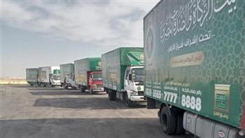 بيت الزكاة والصدقات يتلقى تبرعات 11 شاحنة مساعدات من مؤسسة بريطانية لدعم فلسطين